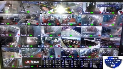 Cámaras vigilancia instaladas NVR en monitor